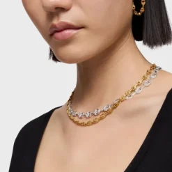 Collar corto logo con baño de oro 18 kt sobre plata MANIFESTO^TOUS Discount