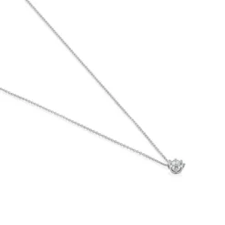 Collar corto rosetón de oro blanco y diamantes 0,15 ct Les Classiques^TOUS Online