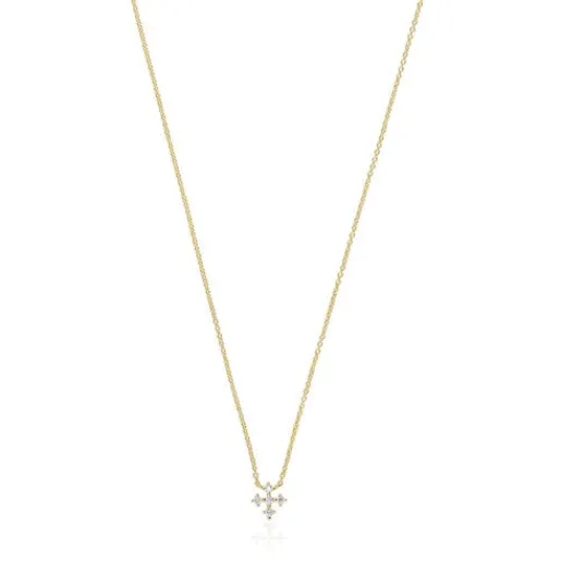 Collar cruz de y 0,08 ct de diamantes Les Classiques^TOUS Hot