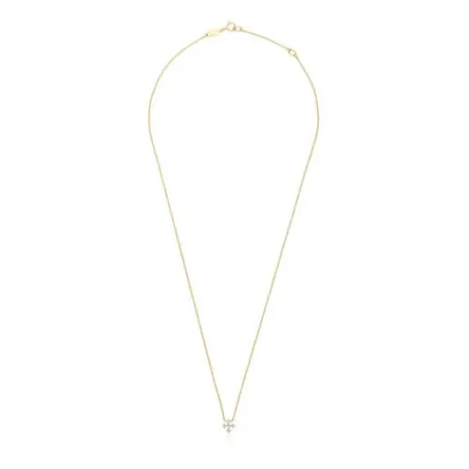 Collar cruz de y 0,08 ct de diamantes Les Classiques^TOUS Hot