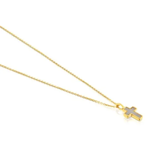 Collar cruz de oro y nácar XXS^TOUS Sale