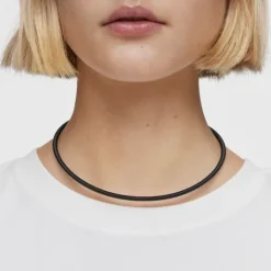 Collar de IP negro 4 mm Mesh Tube^TOUS