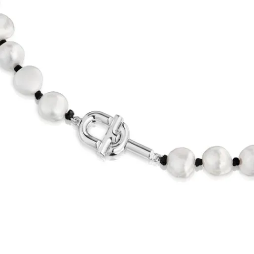 Collar de nylon negro con perlas cultivadas 44 cm MANIFESTO^TOUS Best