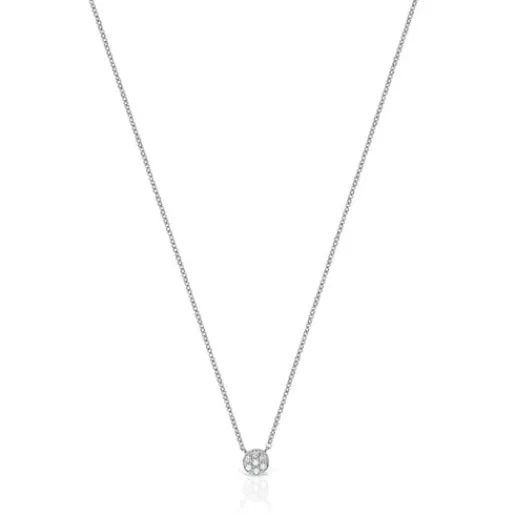 Collar de oro blanco con diamantes Alecia^TOUS Hot