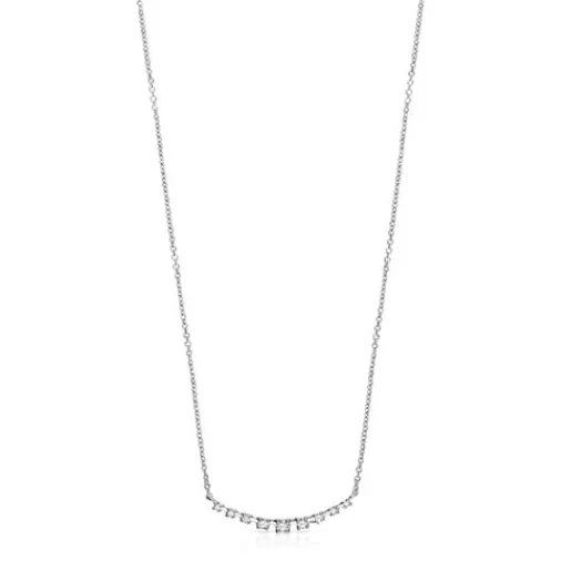 Collar de oro blanco con diamantes Riviere^TOUS Online