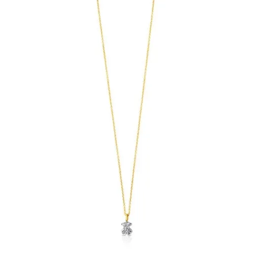 Collar de oro blanco y diamantes Puppies^TOUS Online
