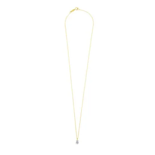 Collar de oro blanco y diamantes Puppies^TOUS Online