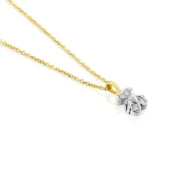 Collar de oro blanco y diamantes Puppies^TOUS Online