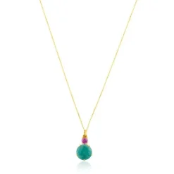 Collar de con amazonita y rubí tratado Ivette^TOUS Sale