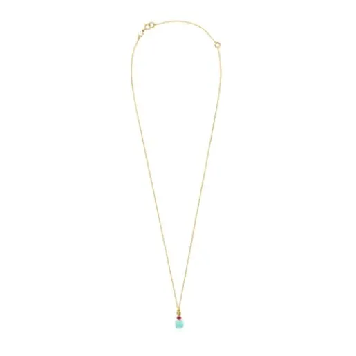 Collar de con amazonita y rubí Mini Ivette^TOUS Outlet