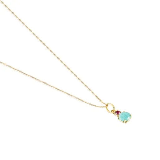 Collar de con amazonita y rubí Mini Ivette^TOUS Outlet