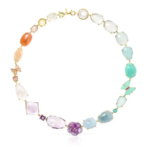 Collar de oro con gemas multicolores Vita^TOUS Hot