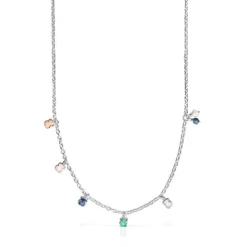 Collar de plata con gemas y perla Mini Color^TOUS Clearance