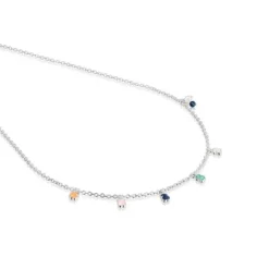 Collar de plata con gemas y perla Mini Color^TOUS Clearance