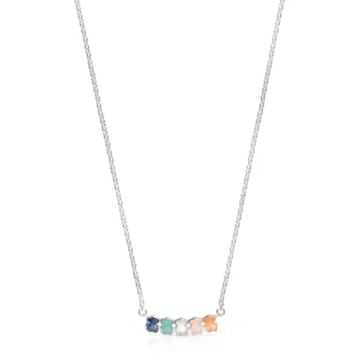 Collar de plata con gemas Mini Color^TOUS New