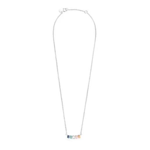 Collar de plata con gemas Mini Color^TOUS New