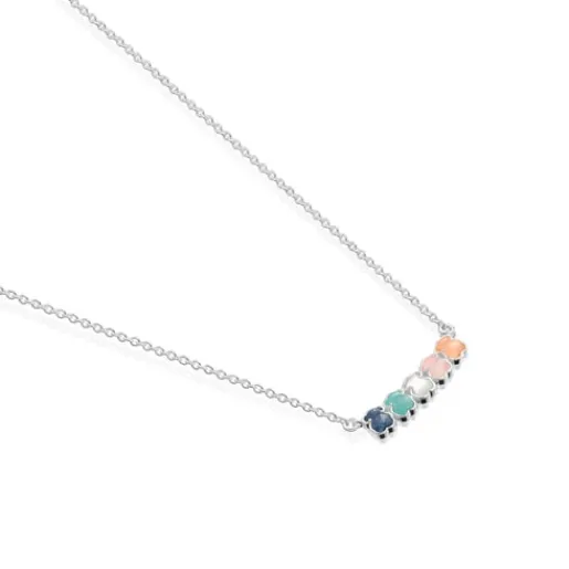 Collar de plata con gemas Mini Color^TOUS New