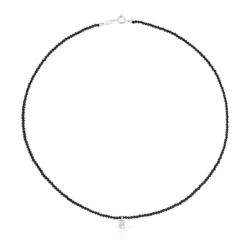 Collar de plata con ónix y motivo oso Bold Bear^TOUS New
