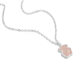 Collar de y cuarzo rosa facetado Color^TOUS
