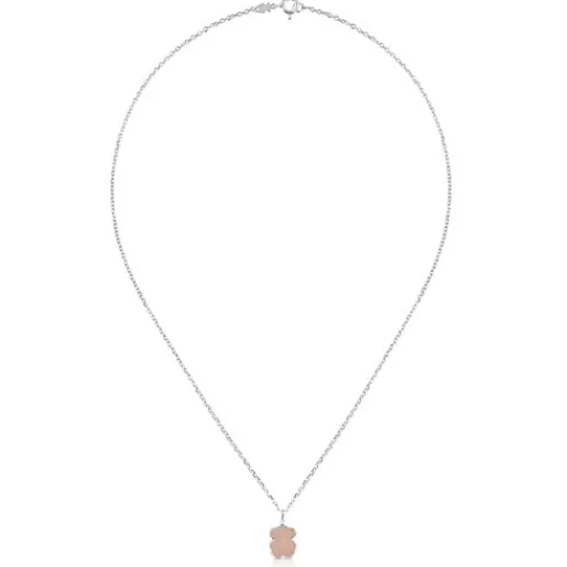 Collar de y cuarzo rosa facetado Color^TOUS