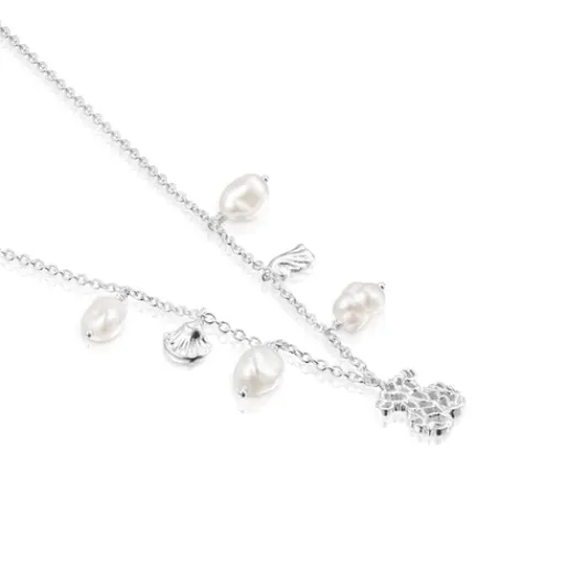 Collar de plata y perlas Oceaan^TOUS New