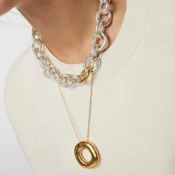Collar donut con baño de oro 18 kt sobre plata Luah^TOUS Outlet