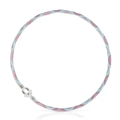 Collar elástico de con cordón rosa y azul MANIFESTO^TOUS Sale
