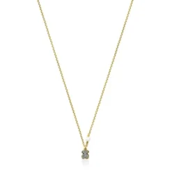 Collar oso con baño de oro 18 kt sobre plata, diamantes y perla Nocturne^TOUS Outlet