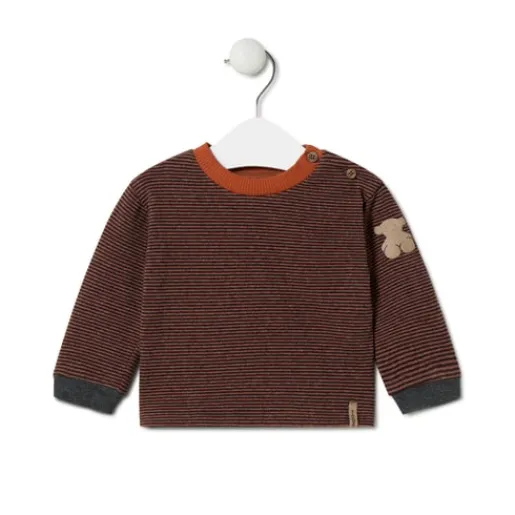 Conjunto de niño a rayas y liso Black naranja^TOUS Best