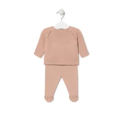 Conjunto de punto de bebé Tricot rosa^TOUS Hot