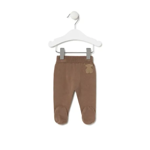 Conjunto de punto de bebé Tricot logo beige^TOUS New