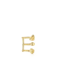 Earcuff espiral con baño de oro de 18 kt sobre plata Grain^TOUS Outlet
