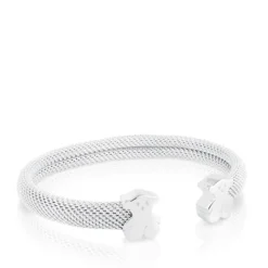 Esclava de plata con malla de 7x4 y motivos oso Mesh^TOUS Discount