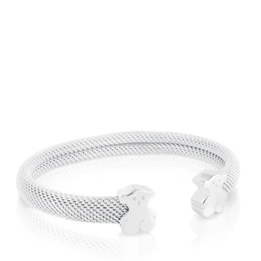 Esclava de plata Motivo oso Icon Mesh^TOUS Discount