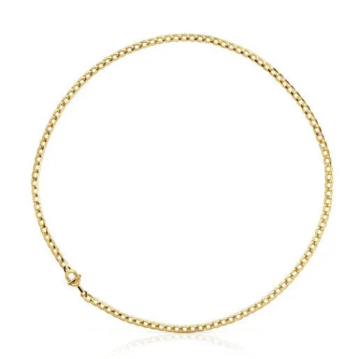 Gargantilla barbada con baño de oro 18 kt sobre plata MANIFESTO^TOUS Sale