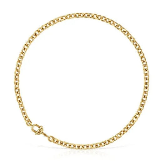 Gargantilla cadena con baño de oro 18 kt sobre plata MANIFESTO^TOUS Outlet