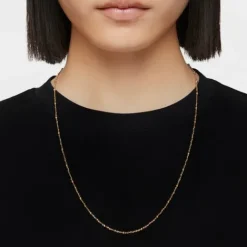 Gargantilla con baño de oro de 18 kt sobre plata con bolas intercaladas 60 cm Basics^TOUS Clearance