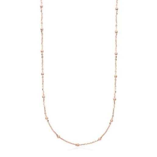 Gargantilla con baño de oro rosa de 18 kt sobre plata y bolas Chain^TOUS Best