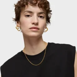 Gargantilla con baño de oro de 18 kt sobre plata 45 cm Chain^TOUS Sale