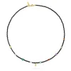 Gargantilla con baño de oro 18 kt sobre plata, onix, gemas Bold Bear^TOUS Clearance