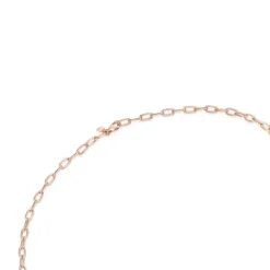Gargantilla con baño de oro rosa 18 kt sobre plata y anillas ovales, 45 cm Chain^TOUS Hot