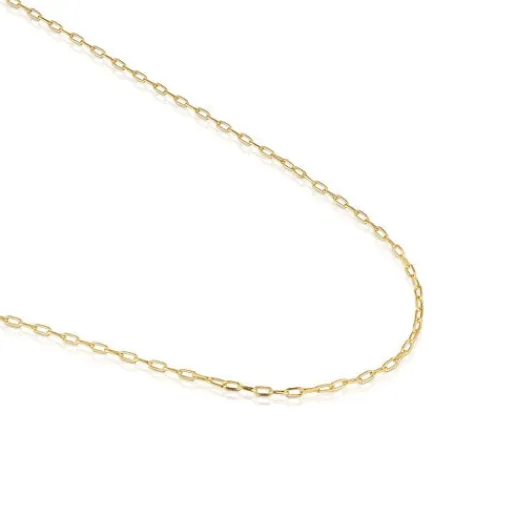 Gargantilla con baño de oro de 18 kt sobre plata con anillas ovales 50 cm Basics^TOUS Hot