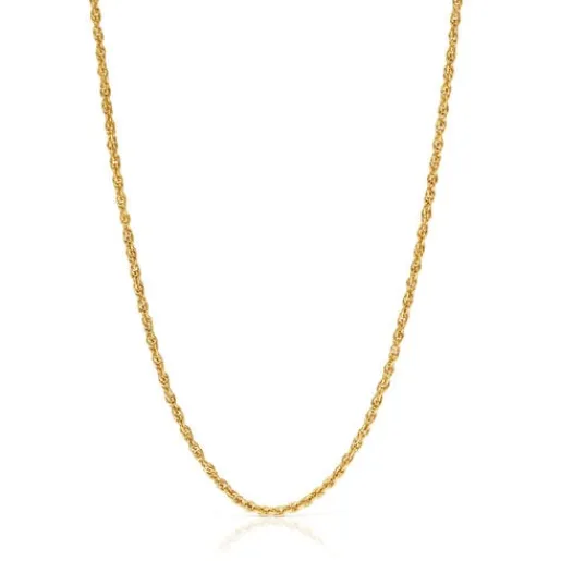 Gargantilla con baño de oro de 18 kt sobre plata cordón 50 cm Basics^TOUS Hot