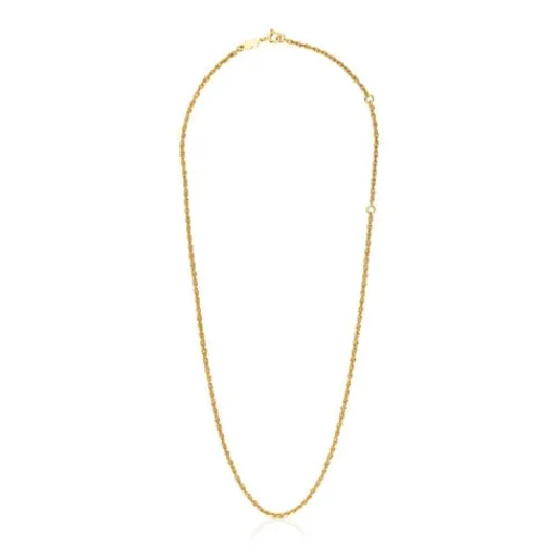 Gargantilla con baño de oro de 18 kt sobre plata cordón 50 cm Basics^TOUS Hot