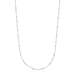 Gargantilla de plata con bolas intercaladas 60 cm Basics^TOUS Clearance