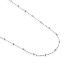 Gargantilla de plata con bolas intercaladas 60 cm Basics^TOUS Clearance