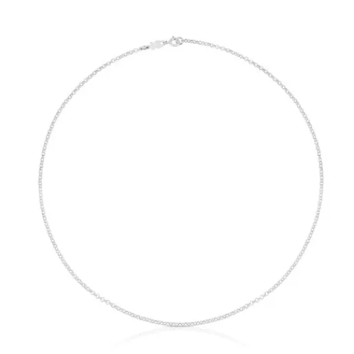 Gargantilla de plata con anillas redondas, 45 cm Chain^TOUS Clearance