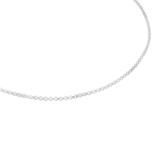 Gargantilla de plata con anillas redondas, 45 cm Chain^TOUS Clearance
