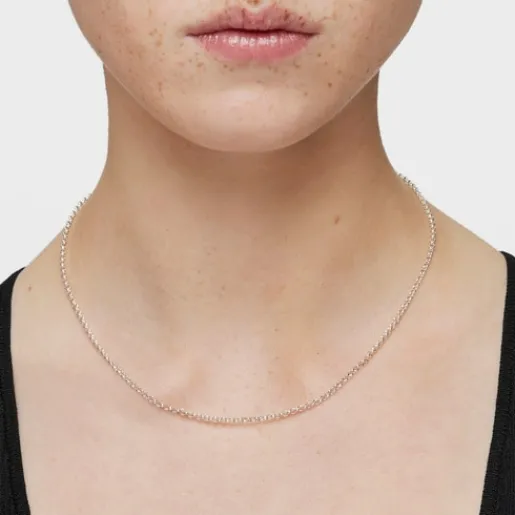 Gargantilla de plata con anillas redondas, 45 cm Chain^TOUS Clearance