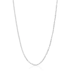 Gargantilla de plata con anillas ovales 50 cm Basics^TOUS Clearance